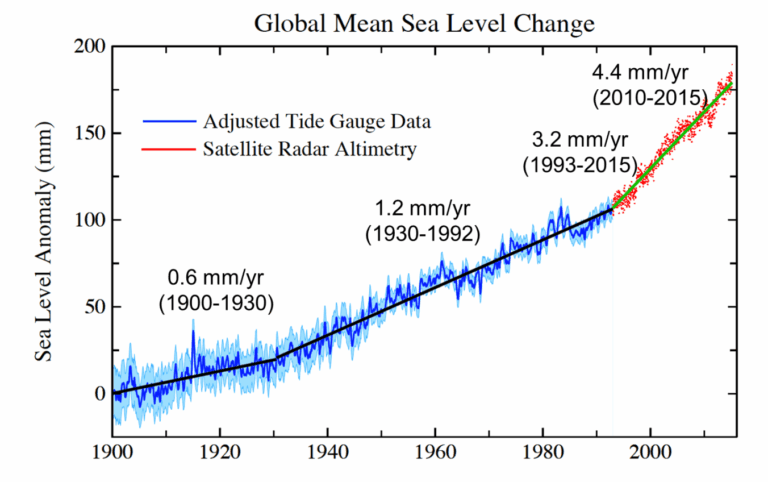 Sea Level Rise in the Past 100 Years: How Fast Is It Accelerating?